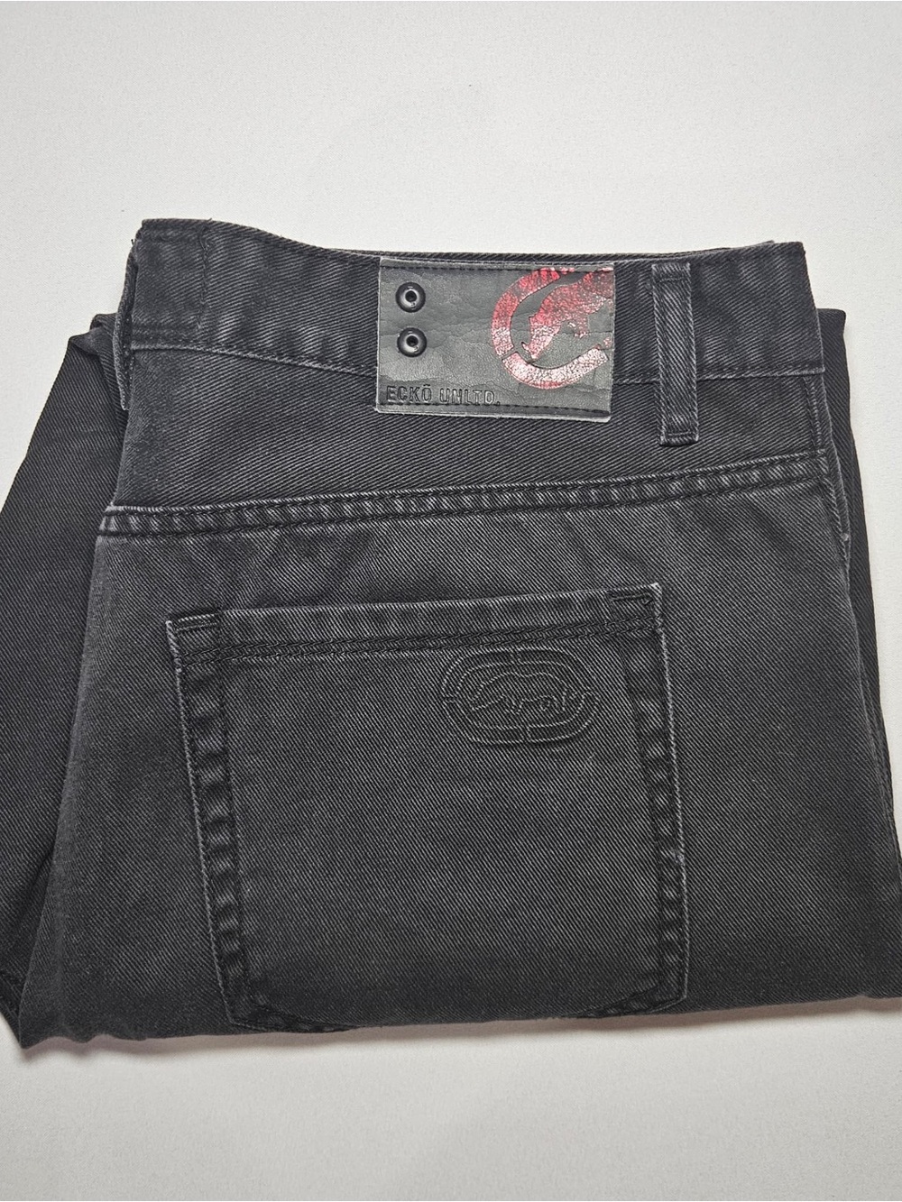 Ecko Unltd Slim Straight Jeans Size 36 Black Denim